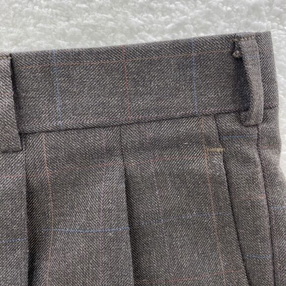 John Alexander Pants Men's 38x30 Gray Pleated Front Wool Preppy Corpcore USA - Picture 5 of 16